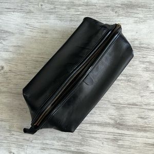 Men’s genuine leather shaving bag